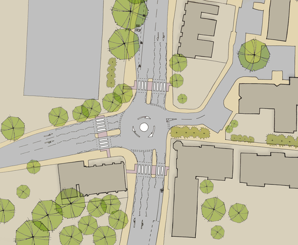 The photo for Isleworth new mini roundabouts.