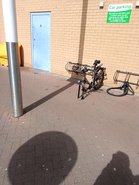 The photo for Better cycle parking at Canterbury Asda.