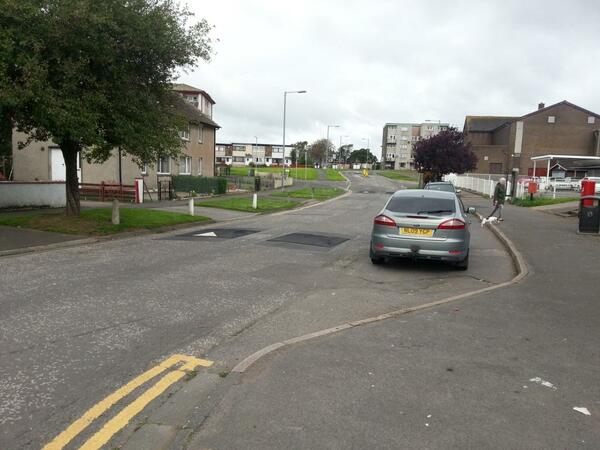 The photo for cushion speed humps on Lochside Rd & Alloway Road.