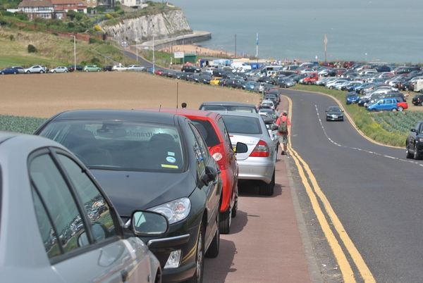 The photo for Car parking on cycle path at North Foreland.