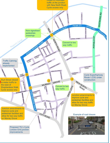 The photo for Hoxton Area – Cycle Route Improvements.