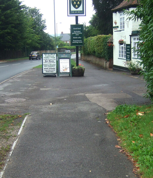 The photo for 6 Bells Pub (Farnham) route marking.